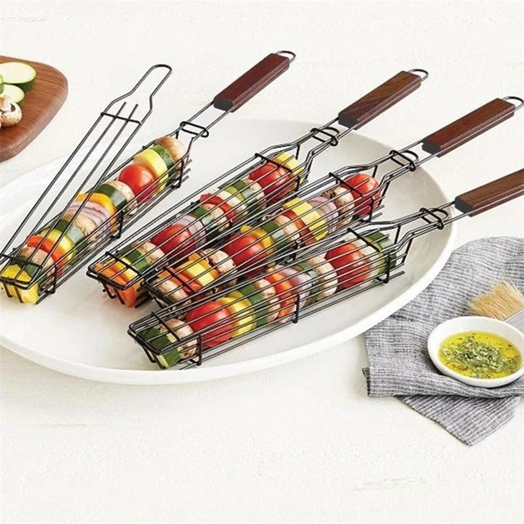 BBQ Grill Mesh Nonstick Barbecue Meshes Portable