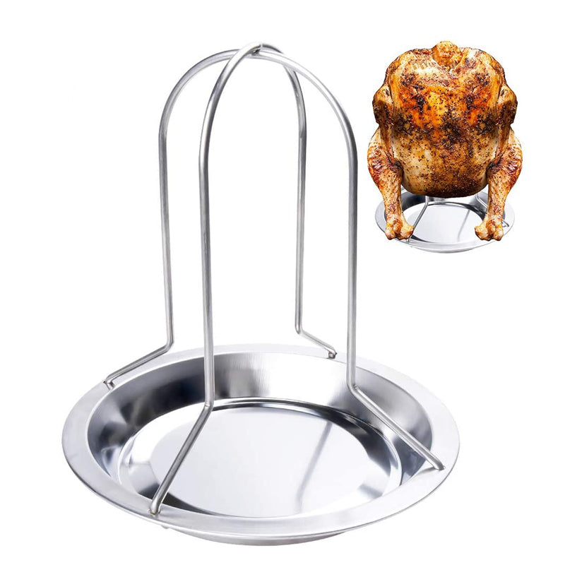 Carbon Steel Chicken/Turkey Roaster Rack With Bowl